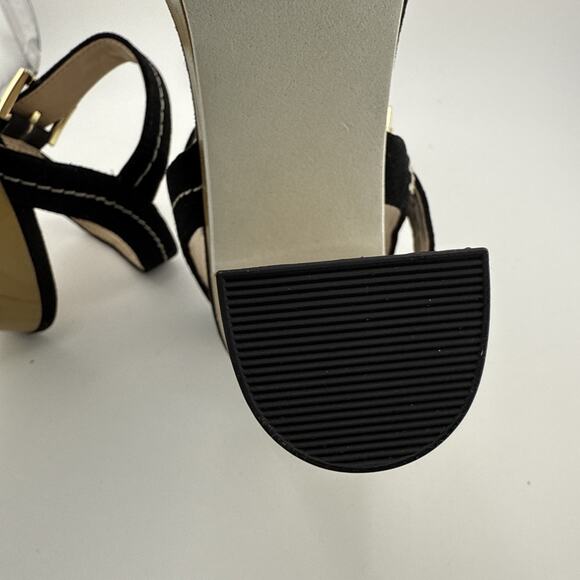 Tommy Hilfiger Women's Weslee Women’s 8.5 Black Suede Platform Heeled Sandal NEW - Picture 13 of 16